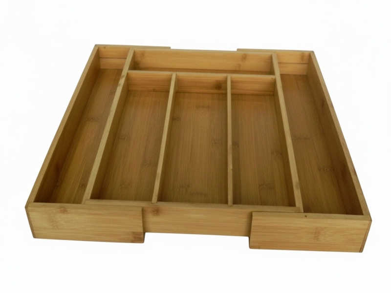 Bamboo drawer organizer expandible